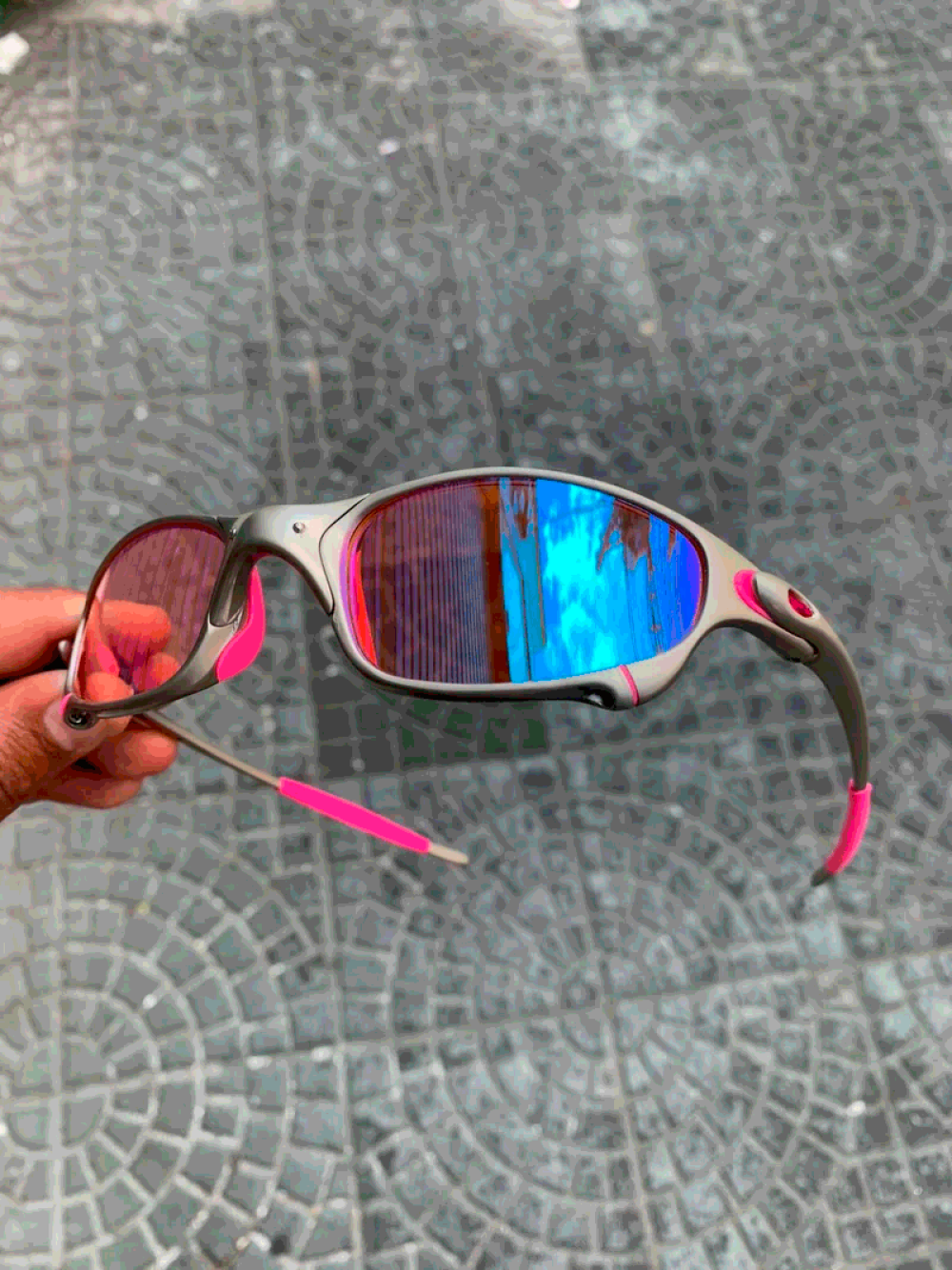 Óculos Juliet Metal Plasma - Lente Prizm (Kit Rosa)
